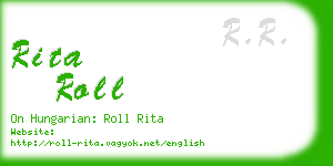 rita roll business card